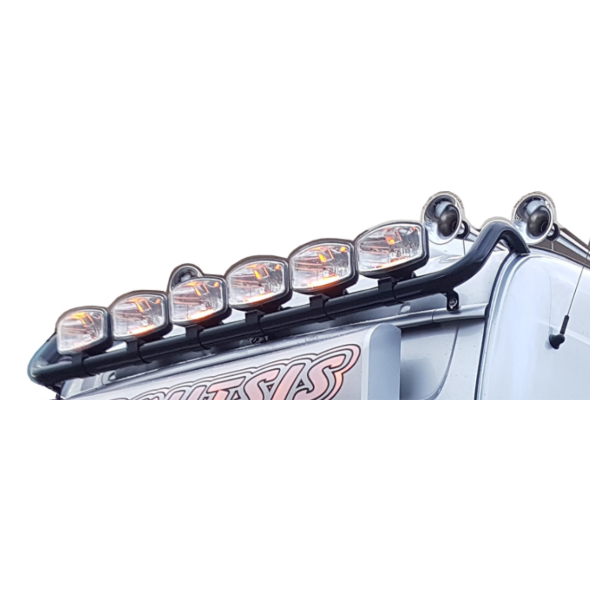 Scania (144/164/R1/R2-Top Line cab) roof light bar (6 brackets) (Type Trux)