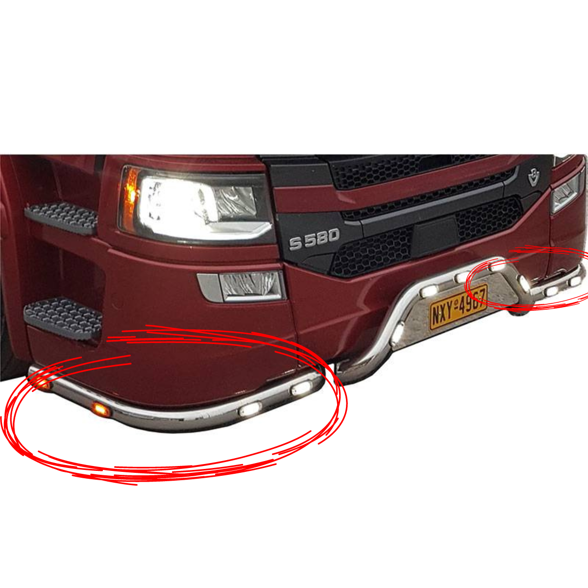 Stainless Steel Bumper Bar | Next-Gen Scania | Medium bumper