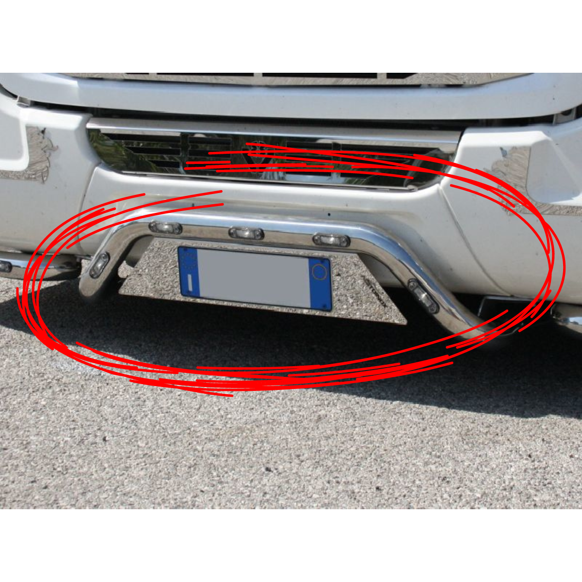 Stainless Steel Bumper Bar | Scania R Series | Low bumper