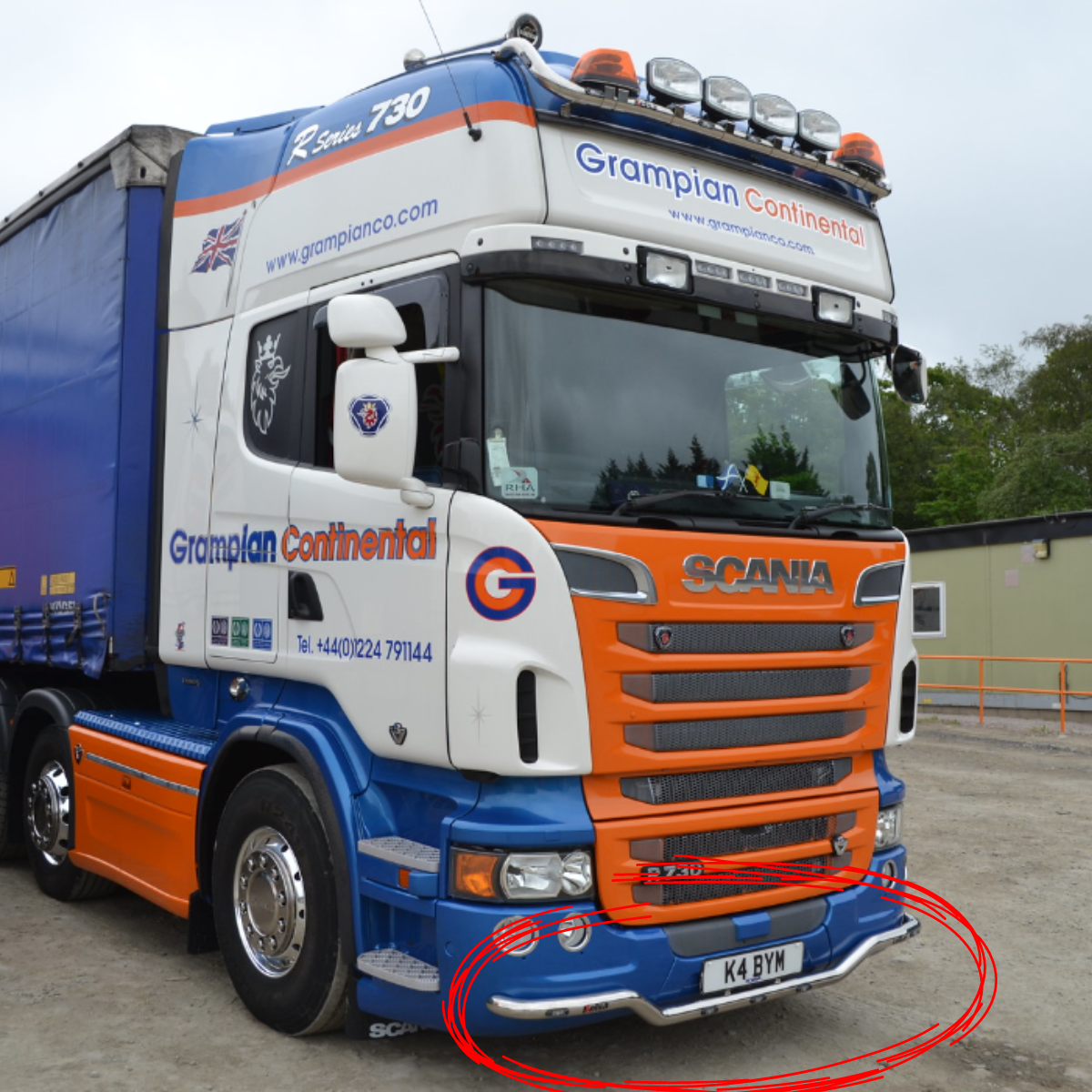 Stainless Steel Bumper light Bar | Scania R2-Series