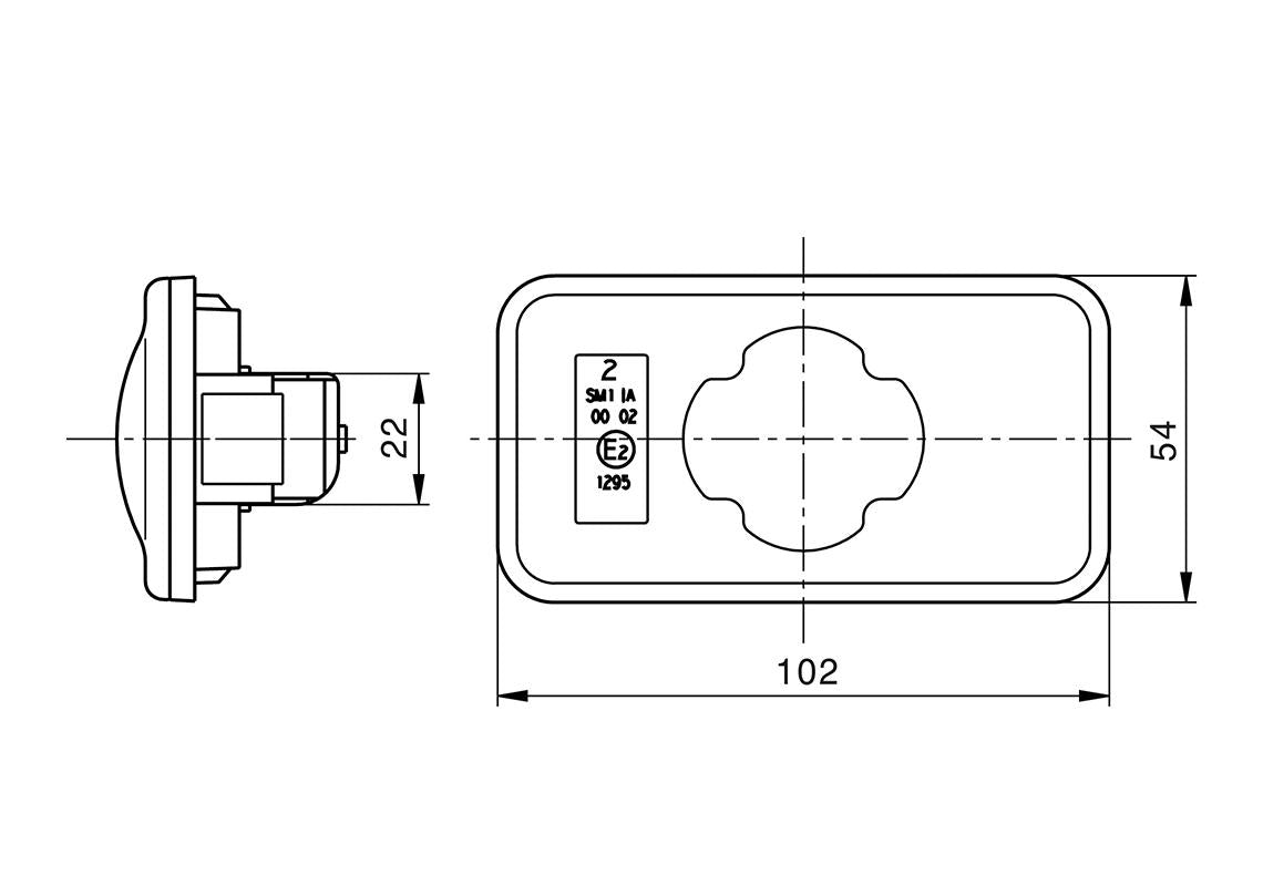 [VIGNAL] SMD00 LED - Side marker lamp LED 24V Amber Renault Trucks, Volvo Trucks