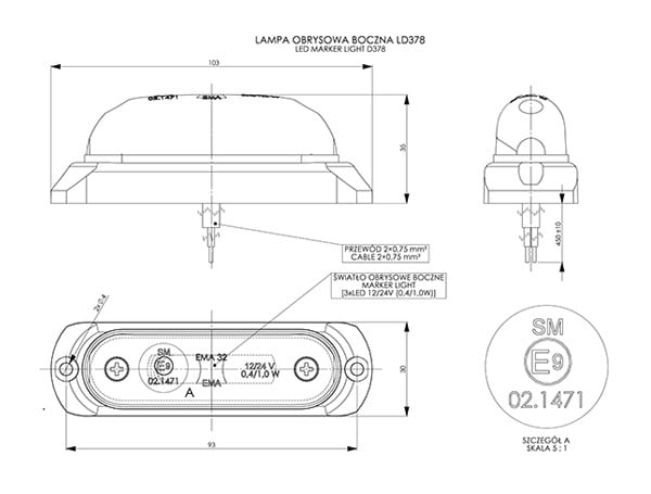 [HORPOL] Marker Lights (Front/Side/Rear)