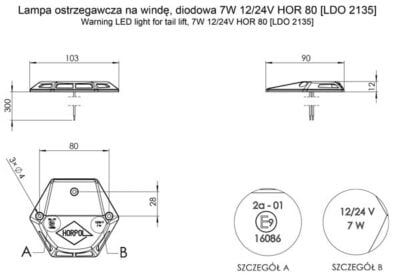 [HORPOL] Warning Light for Tail Lifts