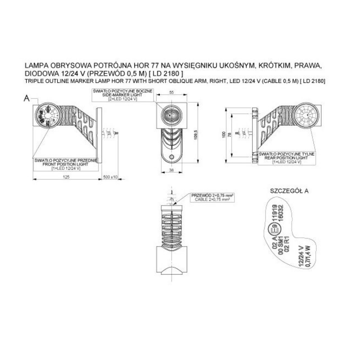 LED Marker light (Medium Tilted)