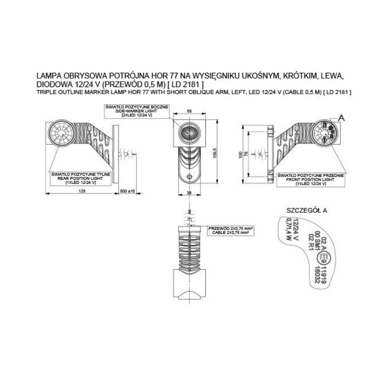 LED Marker light (Medium Tilted)